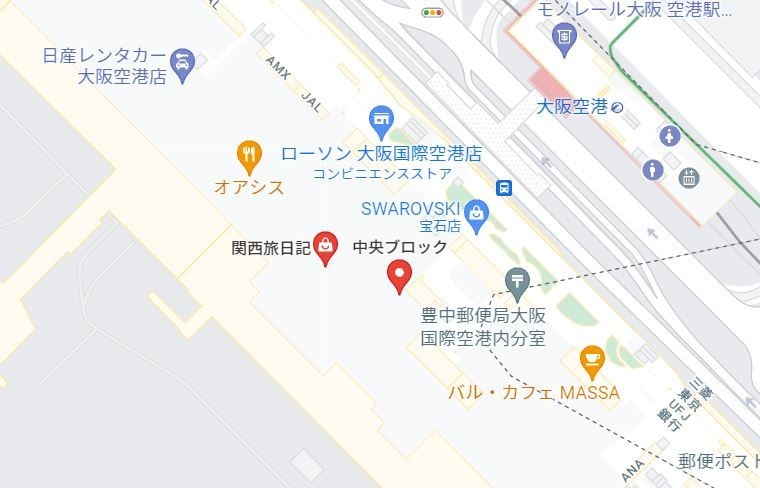 ぐりこ・や 大阪国際空港（伊丹）店　地図画像
